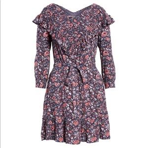 La Vie Rebecca Taylor Floral Ruffle Toile Dress